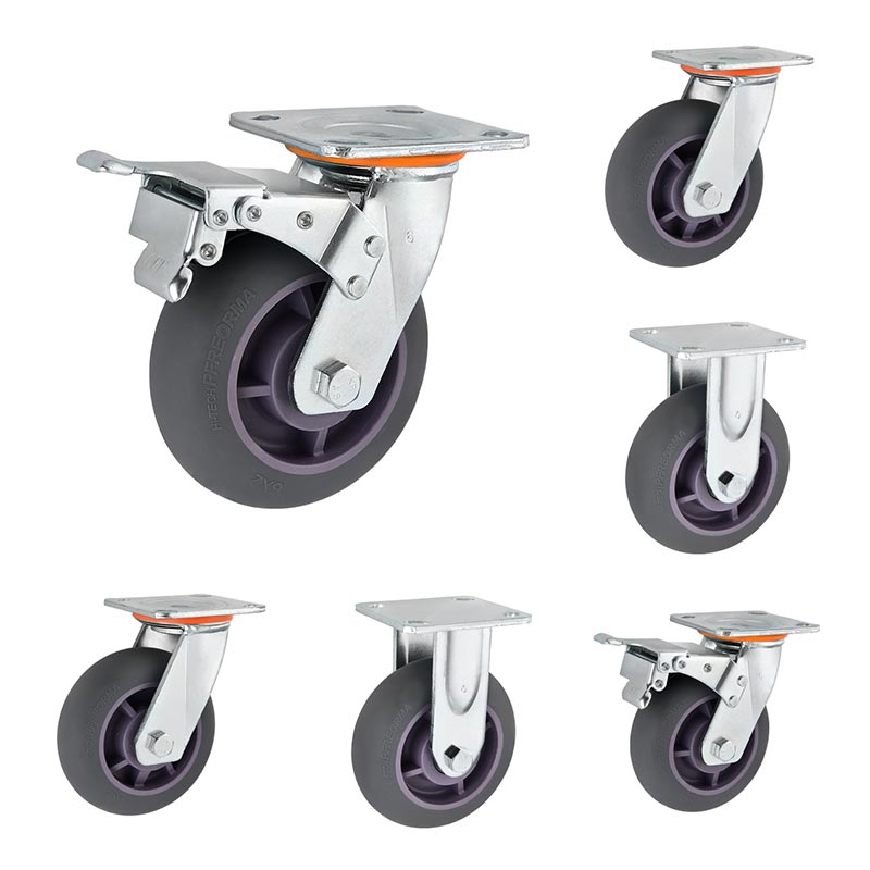 헤비듀티 캐스터 TPR Round Tread