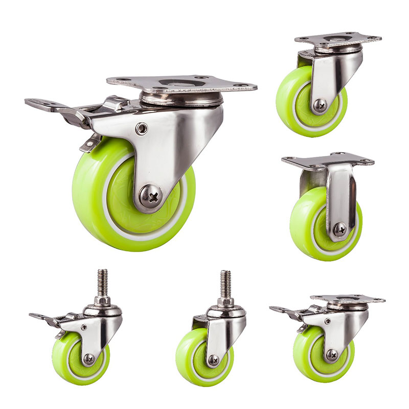 PU 휠이있는 SUS304 LIGHT DUTY CASTERS